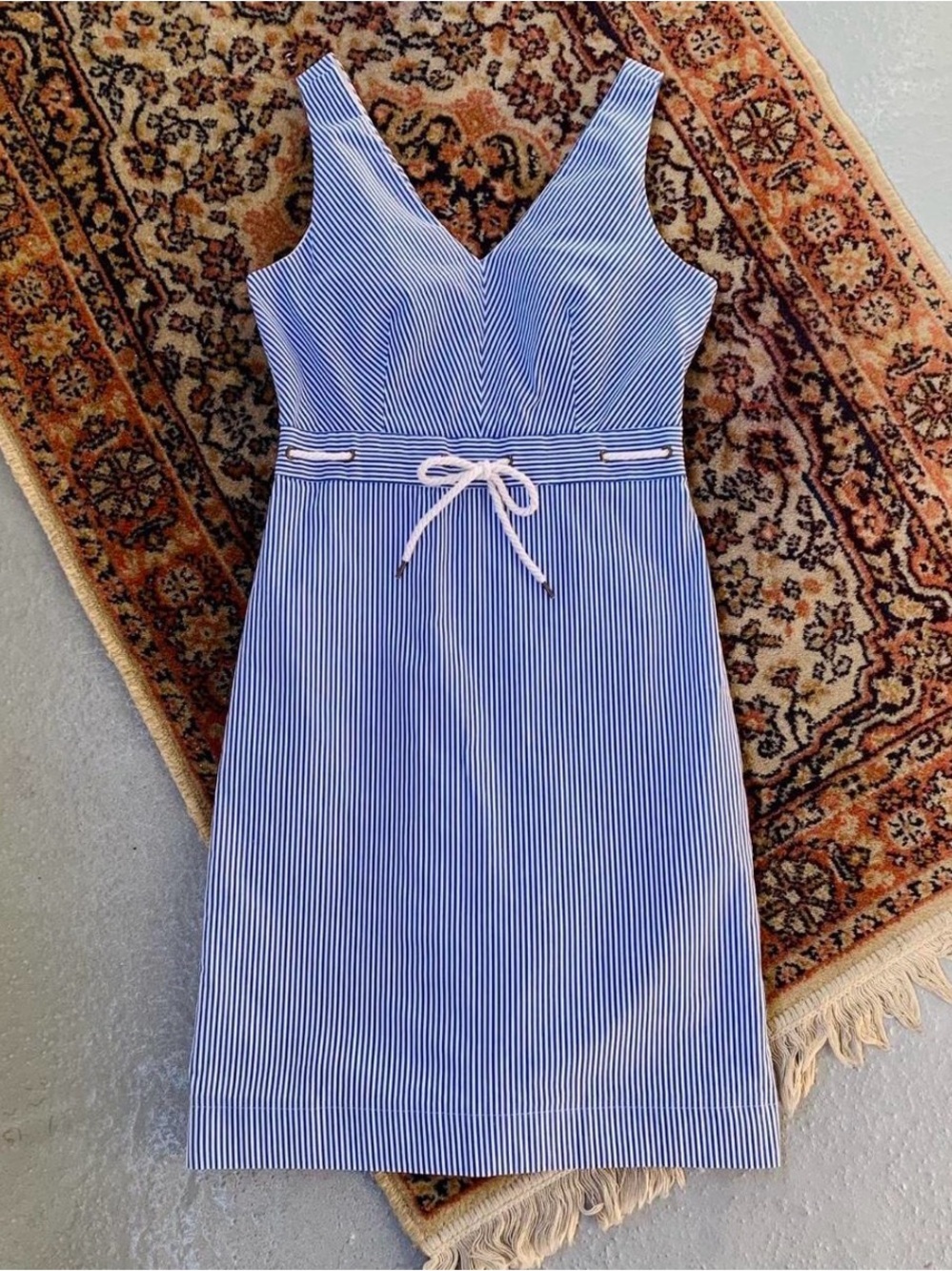 J.Crew Blue & White Striped Dress